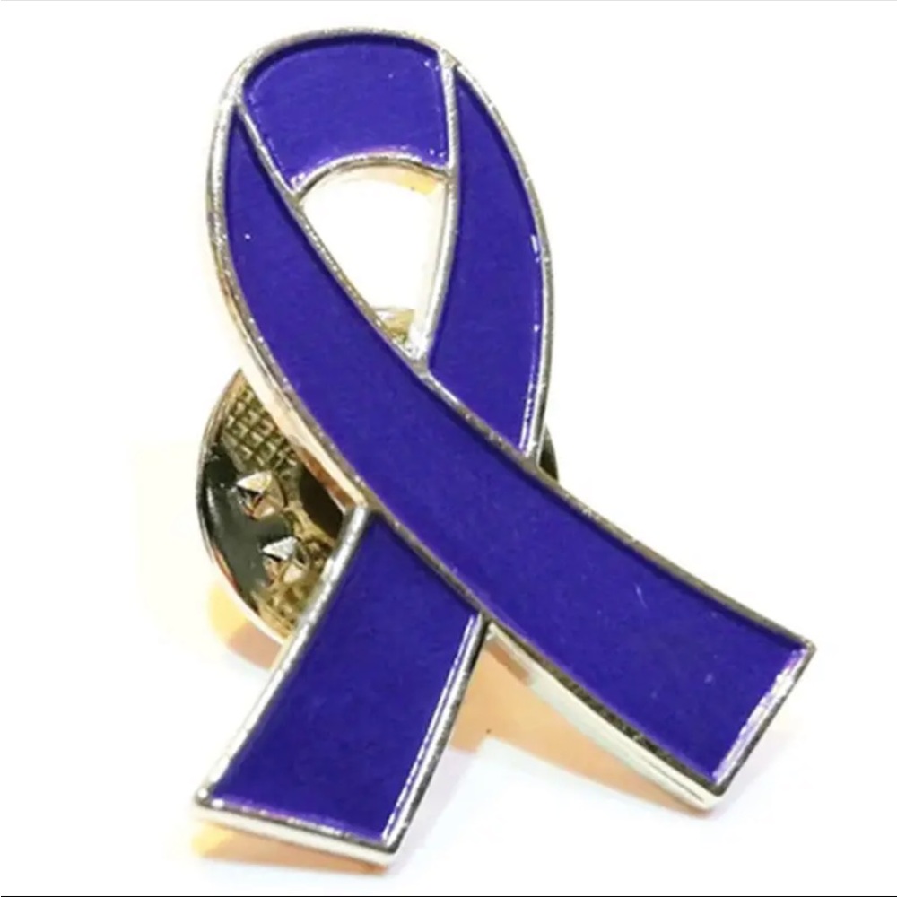 Purple Domestic Violence Awareness Ribbon Pin Cause Gift Support